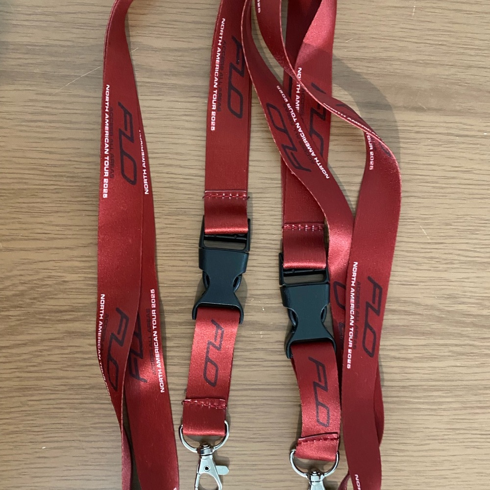 FLO World Tour 2025 VIP Lanyard from final show at the Hollywood Palladium